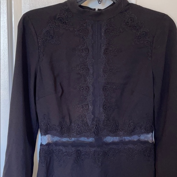 Long sleeve mini dress with ruffle sleeve - Picture 4 of 5